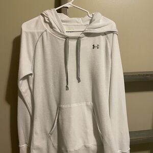 Under Armour white size large light weight hoodie. Great condition.